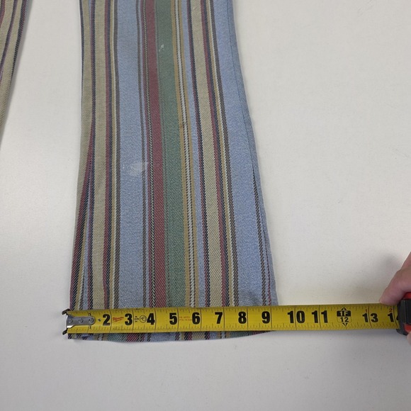 Vintage Levi's Sta-Prest Dress Pants Mens 30x28 Multicolor Stripe Slacks 70s - Picture 11 of 16